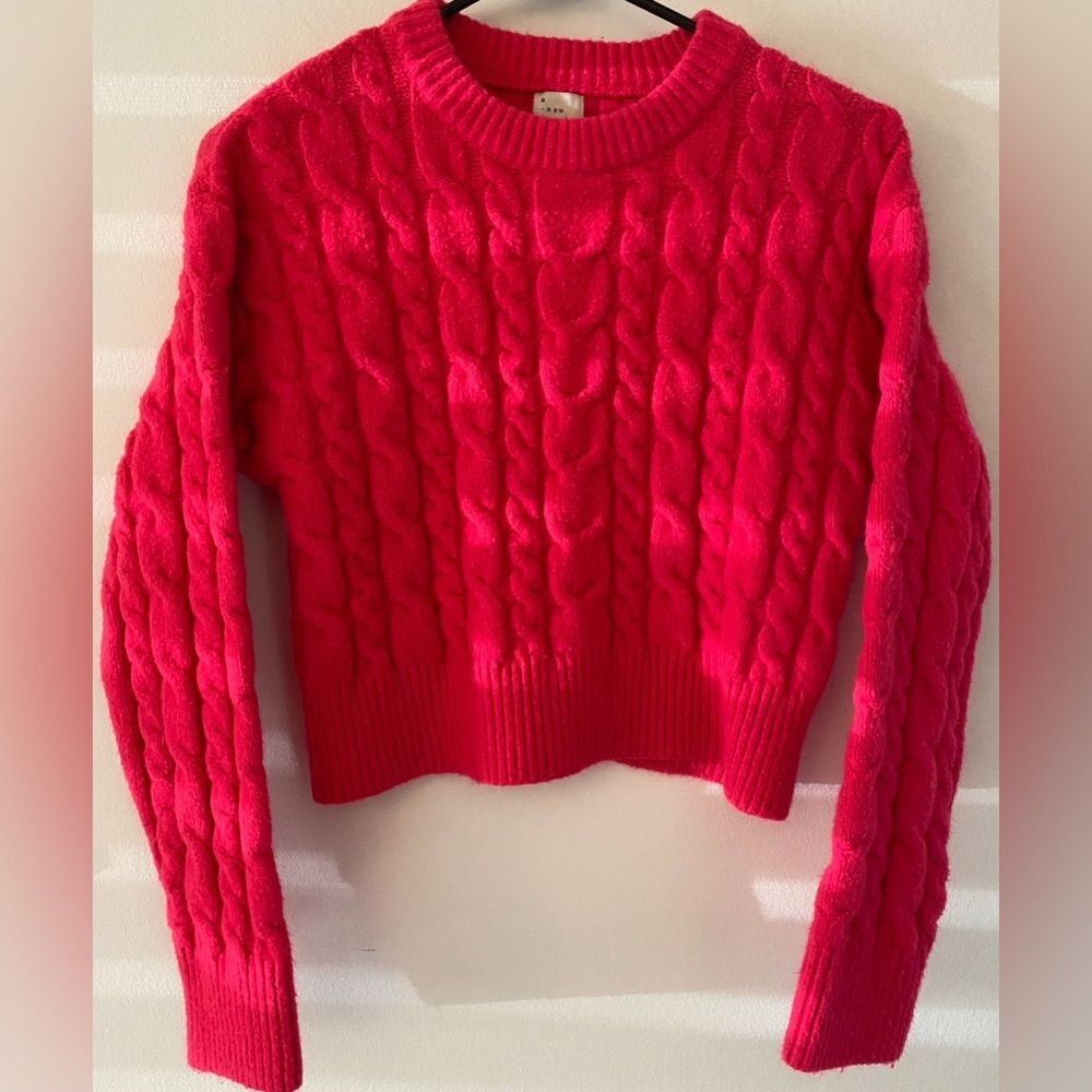 A New Day Hot Pink Barbie Crewneck Sweater Women's Sz Small